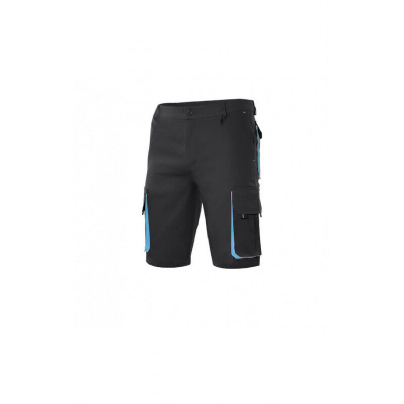 

Bermuda bicolor multibolsillos con pliegues y elástico en cintura VELILLA Serie 103007 | 48 - Negro / Celeste