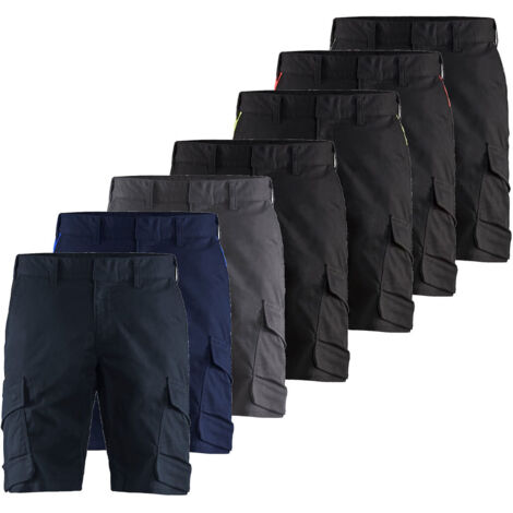 Bermudas de trabajo Blaklader 1446 Industria Stretch - 54 (EU) - Negro /Amarillo
