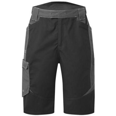 Bermudas WX3 Industrial Wash multibolsillos laterales elásticos T748 46 pulgadas Negro