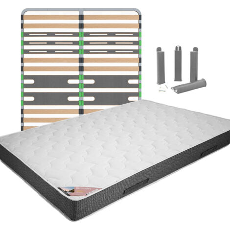 BERMUDES - Pack Matelas + AltoZone 140x190 + Pieds