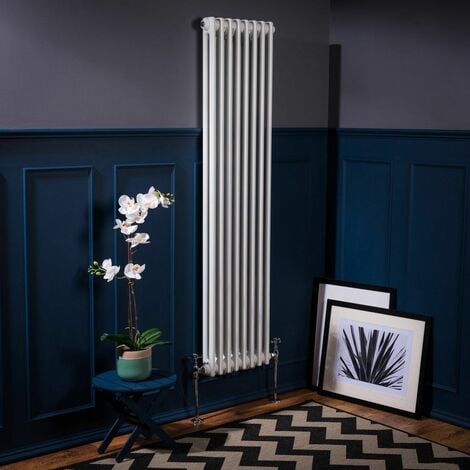 Bern 1500 x 380mm White Double Vertical Column Radiator