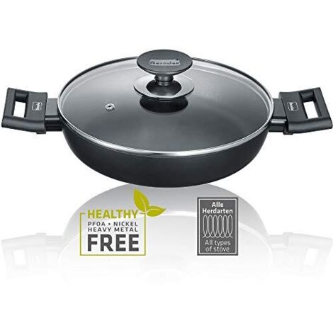 Berndes Alu Induction Servierpfanne Tegame con Coperchio 24 cm