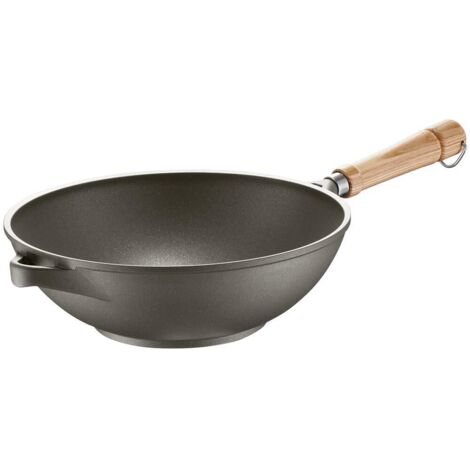 Berndes Veggy Wok 28cm, Alluminio Pressofuso, Nero, 28 cm, Induction