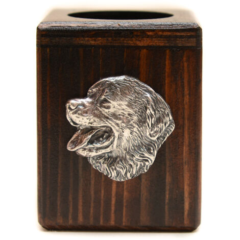 Berner Sennenhund - Kerzenständer aus Holz mit Hund, ein einzigartiges Andenken nach dem Verlust eines Hundes, handgefertigt von Art-Dog