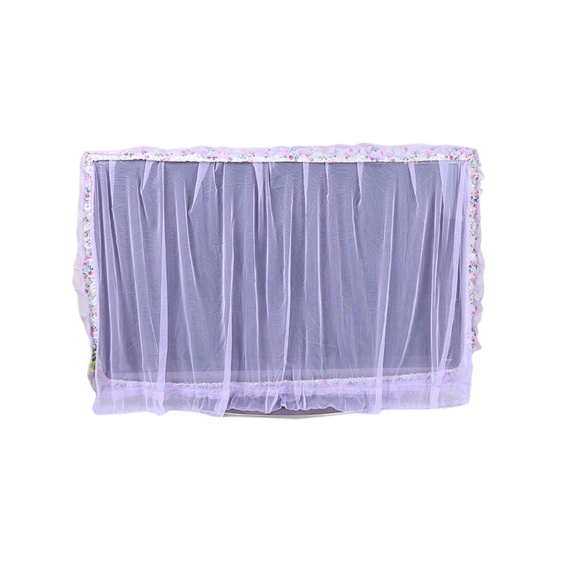 Copertura tv lcd antipolvere filato fiore viola