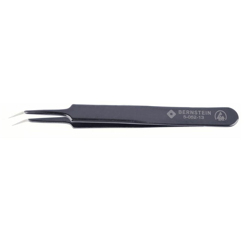 Bernstein 5-052-13 ESD SMD Tweezers Bent Sharp 110mm