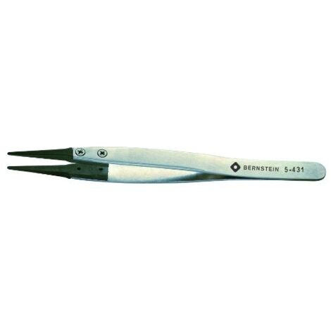 BERNSTEIN 5-431 - PINZETTE CON PUNTA IN FIBRA DI CARBONIO, ARROTONDATE, LARGHEZZA 1,5 MM, 125 MM