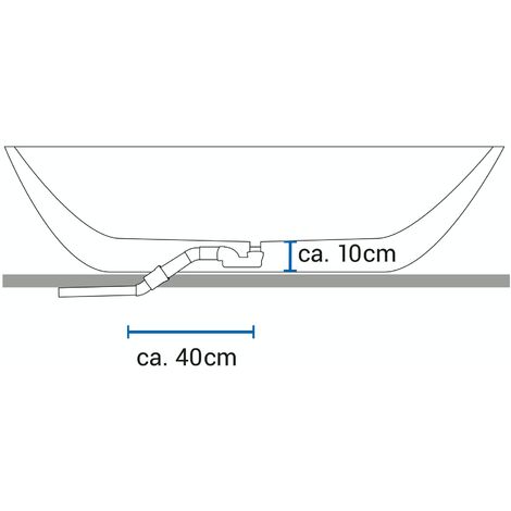 BERNSTEIN - Baignoire îlot moderne design en acrylique pour salle de bain, isolation thermique - Blanc mat - 170x80x58cm - BELAQUA - Options au choix Sans robinet mitigeur, Avec siphon
