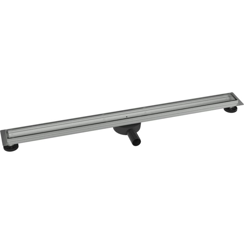 Bernstein - Caniveau de douche à l'italienne Acier inox à carreler avec Siphon évacuation, Drain de cabine de douche Filtre anti-odeurs - FlexGT01-3