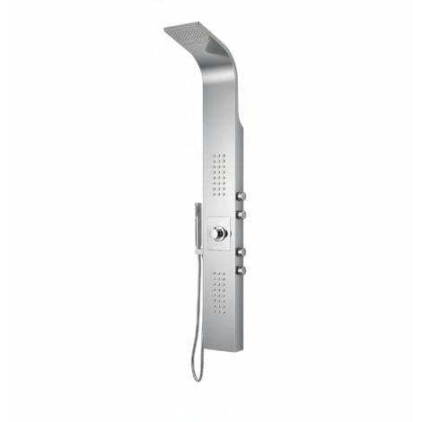 Bernstein – Colonne de douche thermostatique murale en acier inox – Mitigeur SEDAL 8815 – 4 modes de jets – Système anti-calcaire – 165x22cm
