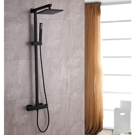 Bernstein – Colonne de douche thermostatique murale laiton 110x15cm – Robinet SEDAL 8921B – Flexible 1,5m – Compatible toutes configurations