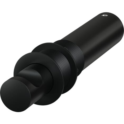 BERNSTEIN - Crochet porte serviettes rétractable en aluminium, Crochet pour douche et salle de bain - InDot - Couleur au choix Noir