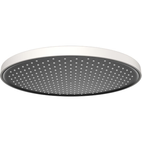 BERNSTEIN - Ducha Ducha rectangular en ABS con efecto lluvia y chorros anticalcáreos - Ø25,4cm - D2201R - Blanco / Negro mate Blanco/negro mate