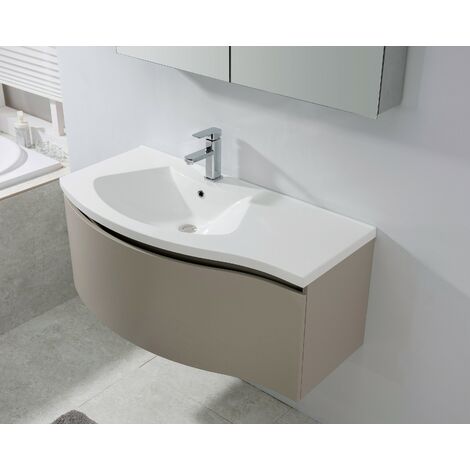 vidaXL Dix pièces pour salle de bains avec lavabo et robinet beige