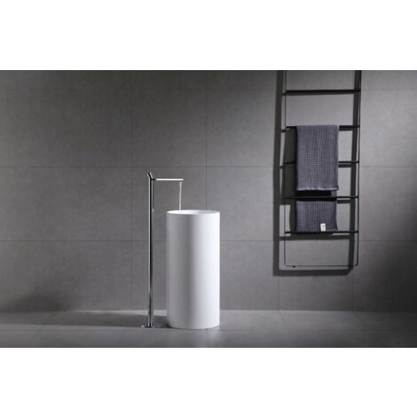 BERNSTEIN - Grifo mezclador de pedestal para lavabo totem 8046 - cromo o negro mate Cromo Cromo