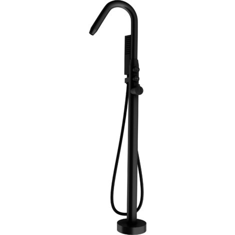 BERNSTEIN - Mezclador independiente para bañera, Grifería independiente de diseño para bañera - NT7752 - Negro Negro