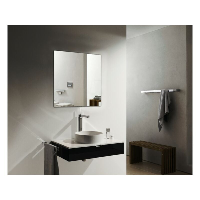 Bernstein - Miroir mural rectangulaire en aluminium pour la salle de bain - 2137 - largeur sélectionnable 90x70cm
