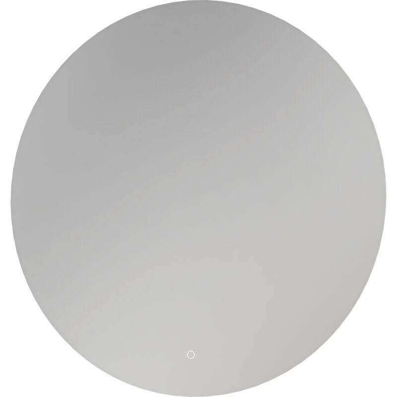 Miroir rond design cadre noir éclairages led, fonction anti-buée, interrupteur tactile, lumière réglable - 2712-2.0 - Diamètre 80cm - Bernstein