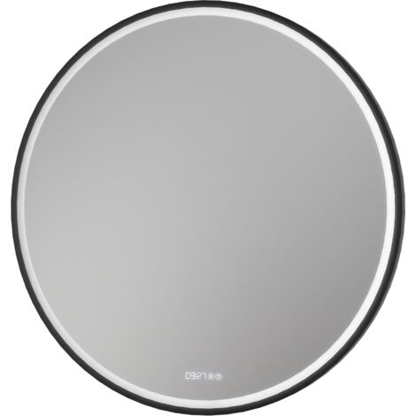 AICA Miroir multi fonction de salle de bain anti-buée avec horloge  digitable, luminosité dimmable, lumière blanc pur,blanc neutre et blanc  chaud