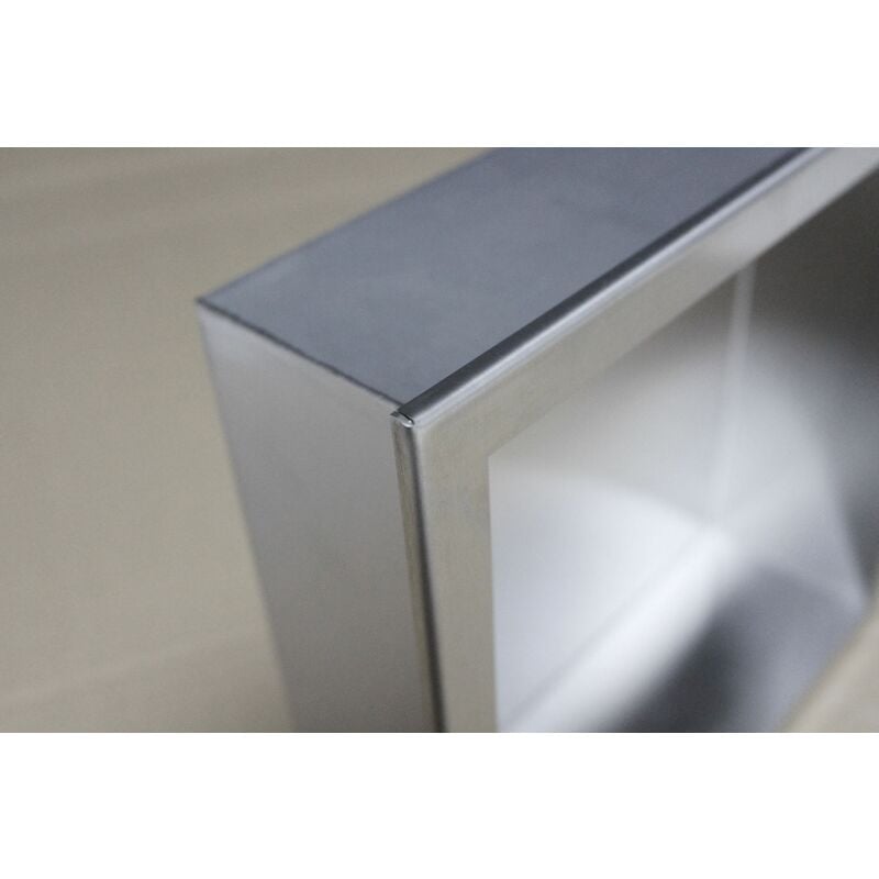 Niche murale de douche, étagère encastrable douche acier inox - 15x60x10cm - BS156010 Acier inoxydable brossé - Bernstein