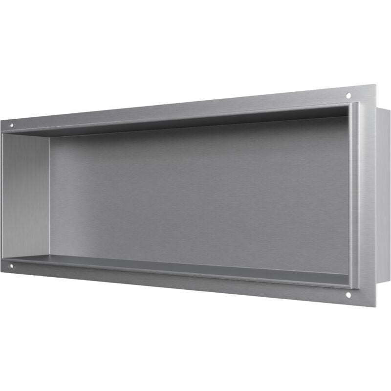 Bernstein - Niche murale douche acier inoxydable, étagère rangement douche salle de bain encastrable sans cadre NT206010X - 20x60x10cm - Acier