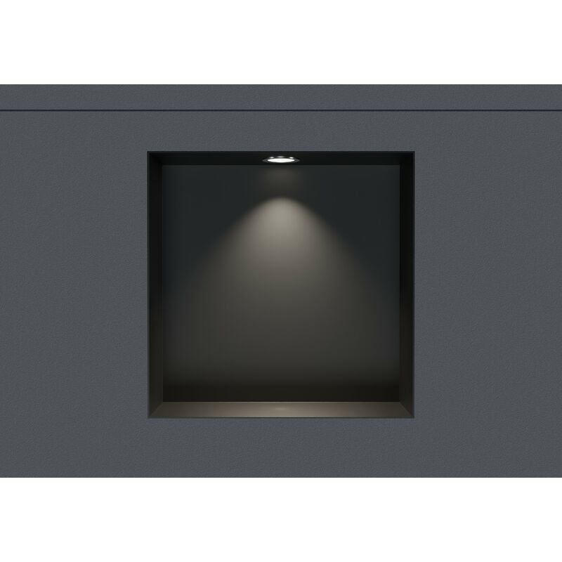Niche murale douche étanche en acier inox avec Spot led, étagère rangement douche salle de bain encastrable NT203010X - 20x30x10cm - Couleur et led
