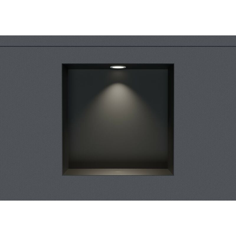 Niche murale douche étanche en acier inox avec Spot led, étagère rangement douche salle de bain encastrable NT203010X - 20x30x10cm - Couleur et led