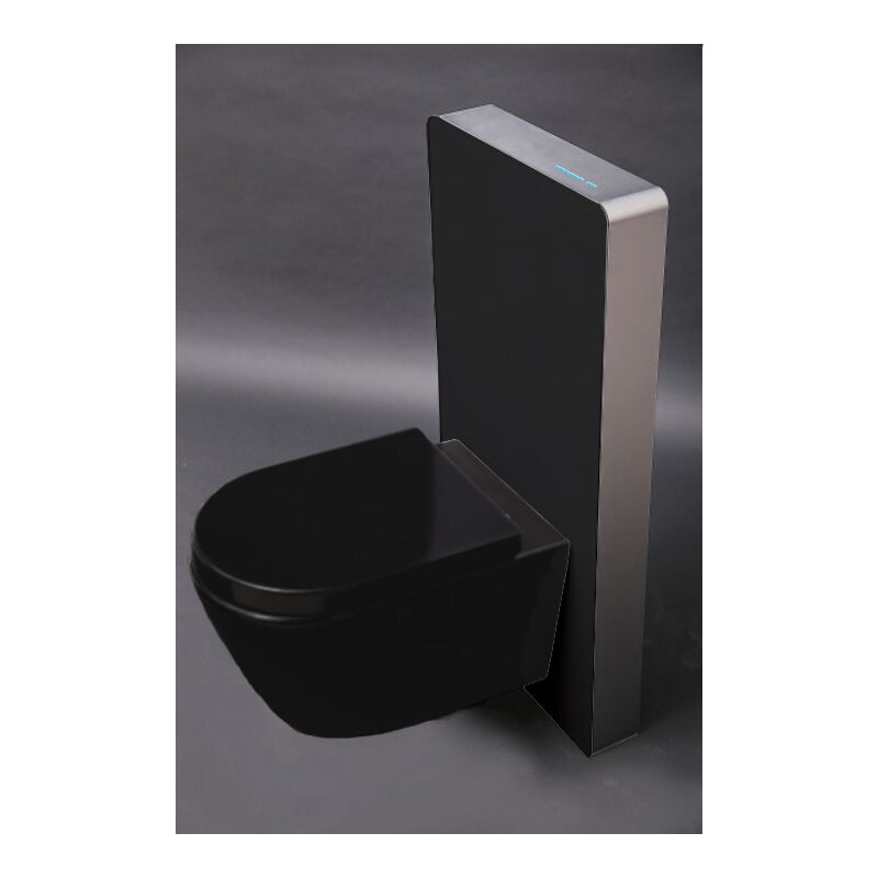 Pack complet wc suspendu noir mat 36x55x35cm (LxPxH) + Module sanitaire Noir 48x11x100xm (LxPxH) - Garantie 5 ans - Bernstein