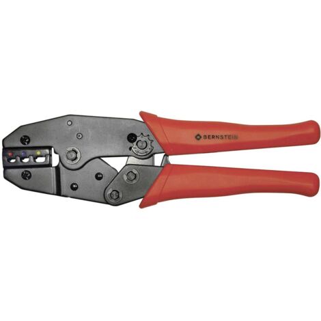 Bernstein – Pince à sertir cosse 30612 pour cosses isolées 0.5 à 6 mm² – Design ergonomique – Mécanisme à cliquet pour confort et précision - W556401