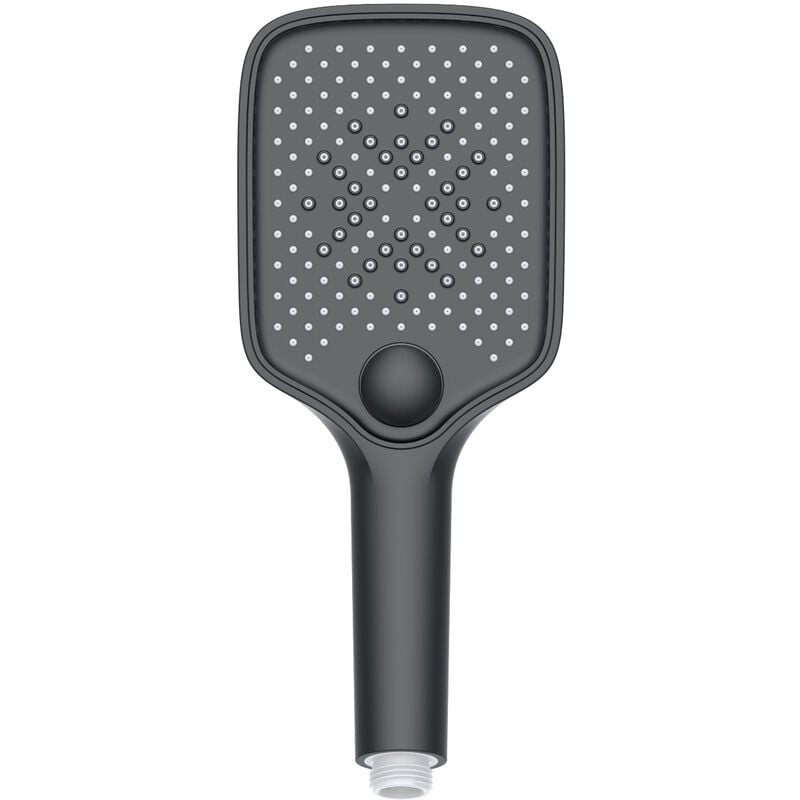Bernstein - Pommeau de douche Douchette à main angulaire design anti-calcaire, 3 types de jet - 10,7x25,9cm - HB152E - Couleur au choix Noir mat