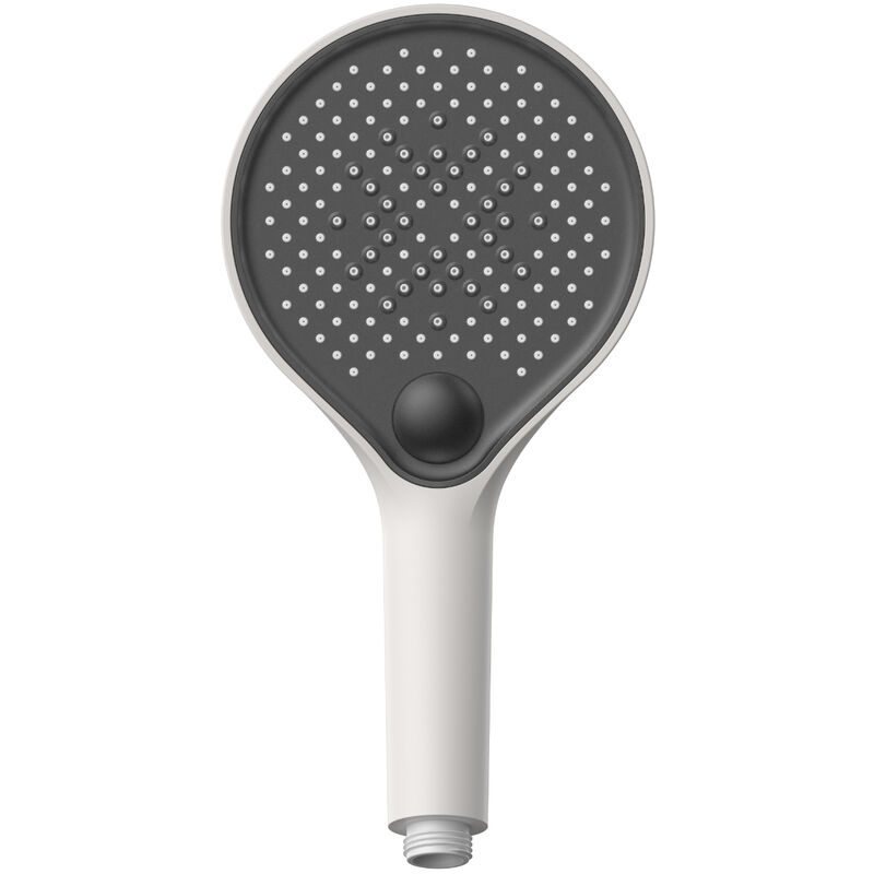 Bernstein - Pommeau de douche Douchette à main angulaire design anti-calcaire, 3 types de jet - Ø13x25,9cm - HB153R - Couleur au choix Blanc/noir mat
