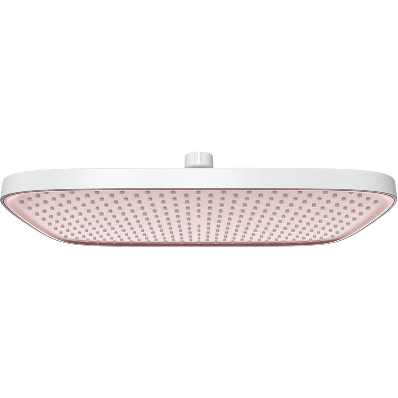 Bernstein - Pommeau de douche Tête de douche rectangulaire en abs à effet pluie et buses anti-calcaire - 30x21 cm - D2201E - couleur au choix Blanc /