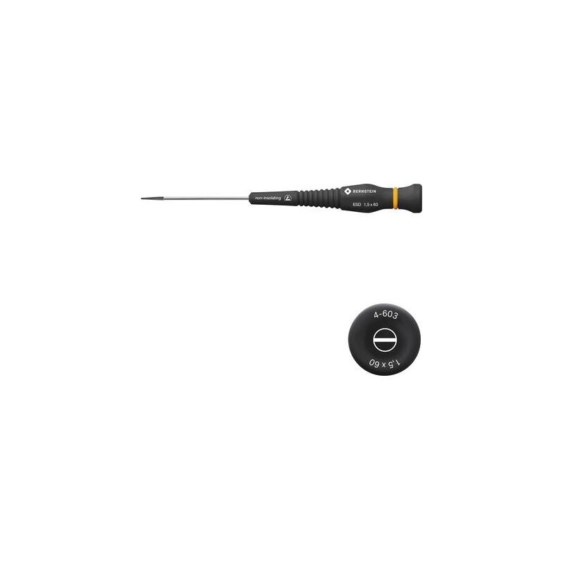 Bernstein - tournevis pour vis à fente 4-603 pour lélectronique et la mécanique de précision largeur de la lame: 1.5 mm longueur d