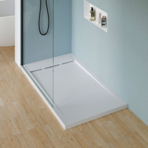 Receveur de douche surélevé carré 80x80 ou 90x90 cm, acrylique, Bora