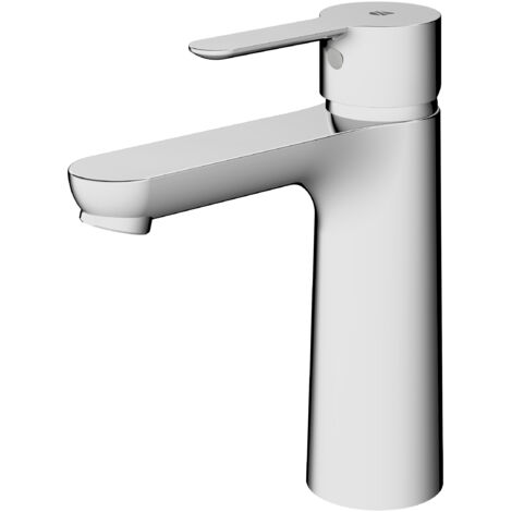 BERNSTEIN - Robinet mitigeur lavabo laiton Chrome design, jet doux & économie d'eau - Taille M : 5x17x16cm (LxHxP) - TIM M