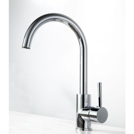 Bernstein – Mitigeur de lavabo monocommande – Finition chrome – Bec haut mobile – Installation simple – Compatible 0,5 à 8 bars - 1434C-33