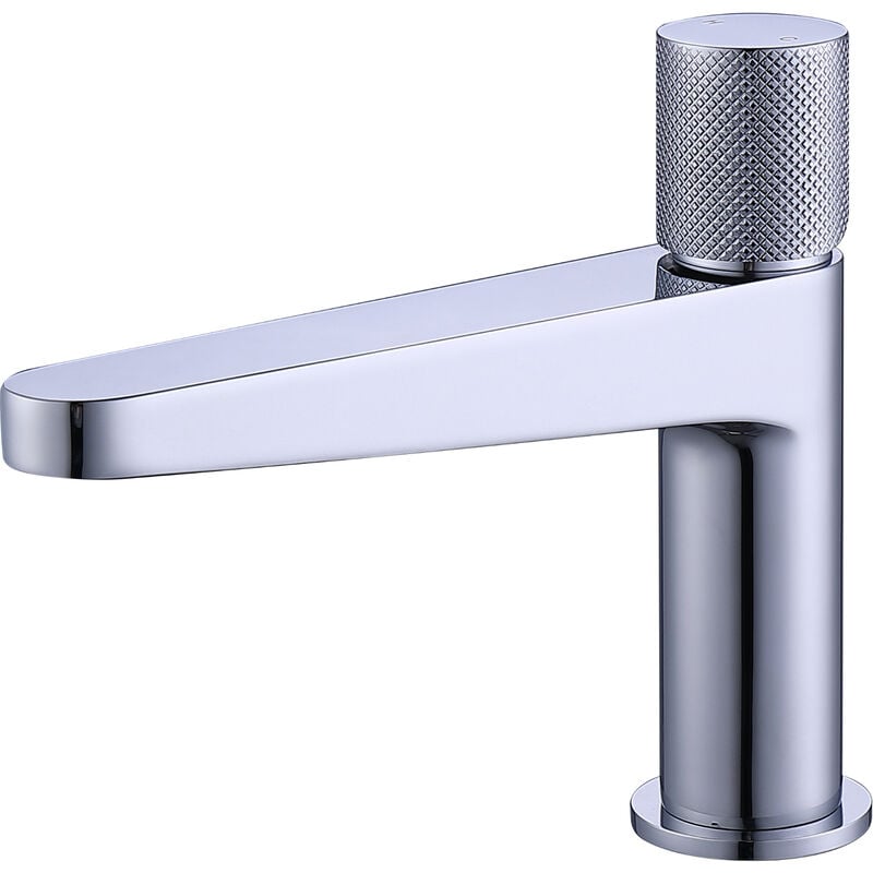 Bernstein - Robinet pour lavabo vasque et évier design et esthétique en laiton peu bruyant et avec aérateur pour économie eau et énergie - h. 16,3cm