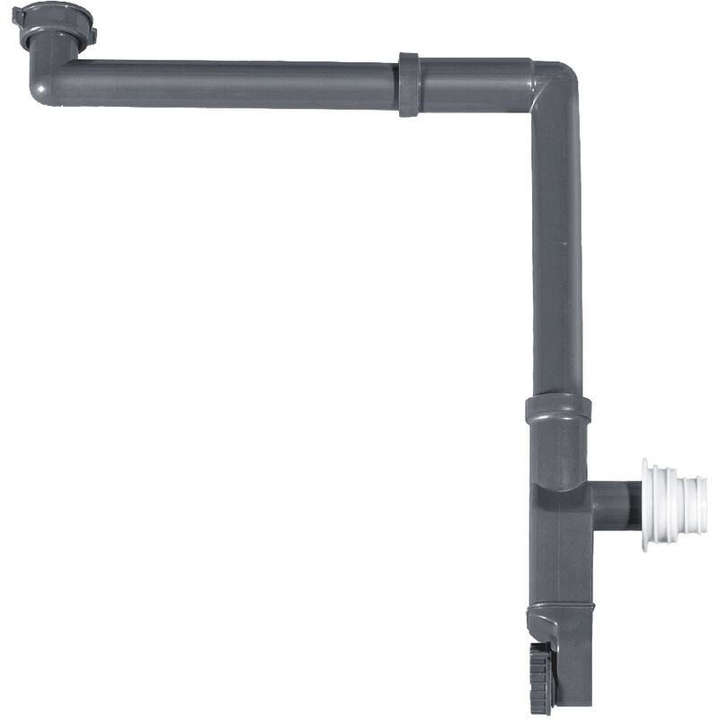 Bernstein - Siphon reglable avec anti-odeurs pour évier salle de bain et toilettes petite taille avec raccord 1 1/4 pouces - Diamètre 30cm - 2050