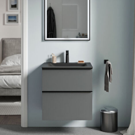 BERNSTEIN - Specchio da bagno rotondo a LED 120cm cornice nera, antiappannamento, intensità della luce regolabile, sensore di movimento - VARO FRAME	Antracite opaco, Antracite opaco, Nero opaco con fo