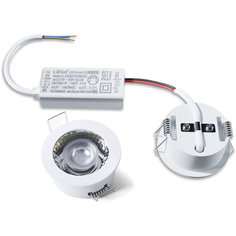 BERNSTEIN - Spot LED encastrable avec cadre de montage, lumière réglable blanc ou neutre - Ø45x22,3cm - IP65 - Couleur cadre au choix Cadre