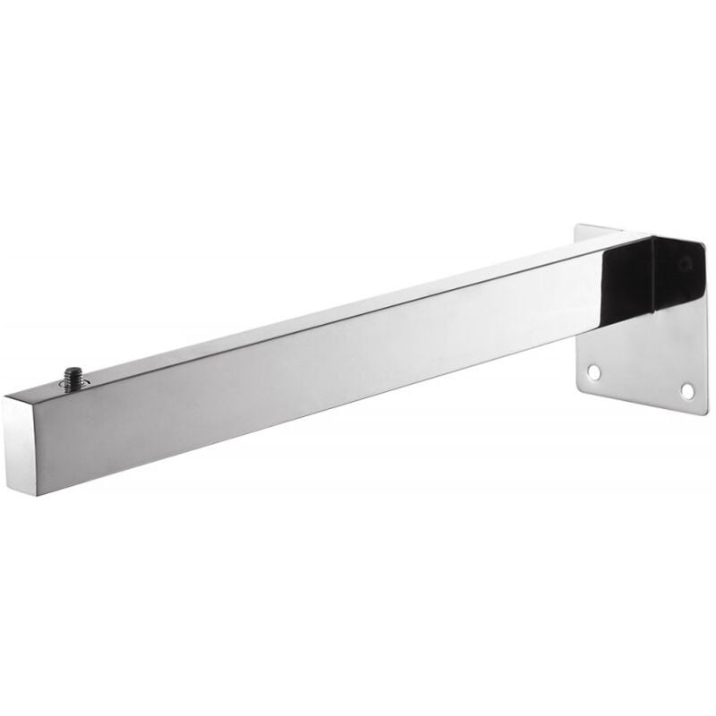 Bernstein - Support mural design de fixation pour plan de toilette en acier inoxydable chrome - 40x9x8.5cm (LxHxP) - SMART-Line