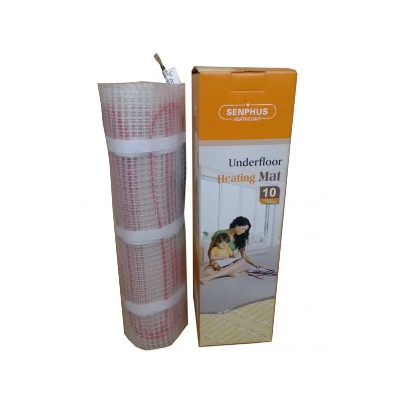 Système de chauffage au sol électrique plat 5m², 200W/m², sans champ magnétique, 1 câble de raccordement, Homologaton din vde 0100-200 - 5 m²