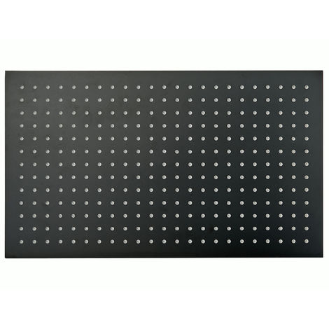 BERNSTEIN - Tête de douche rectangulaire, extra-plate en acier inoxydable DPG2051 - 50x30cm - noir