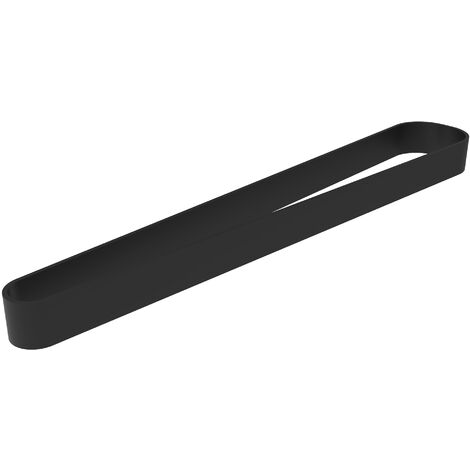 BERNSTEIN - Toallero de pared de acero inoxidable de diseño para baño y aseo - 35x6,9x3cm - Negro - SDVHR
