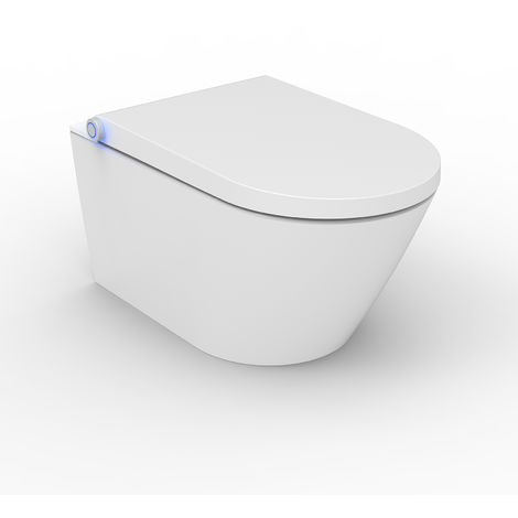 BERNSTEIN - Toilettes japonais céramique, WC japonais lavant avec LED - 59,3x38,4x38cm - Basic 1102