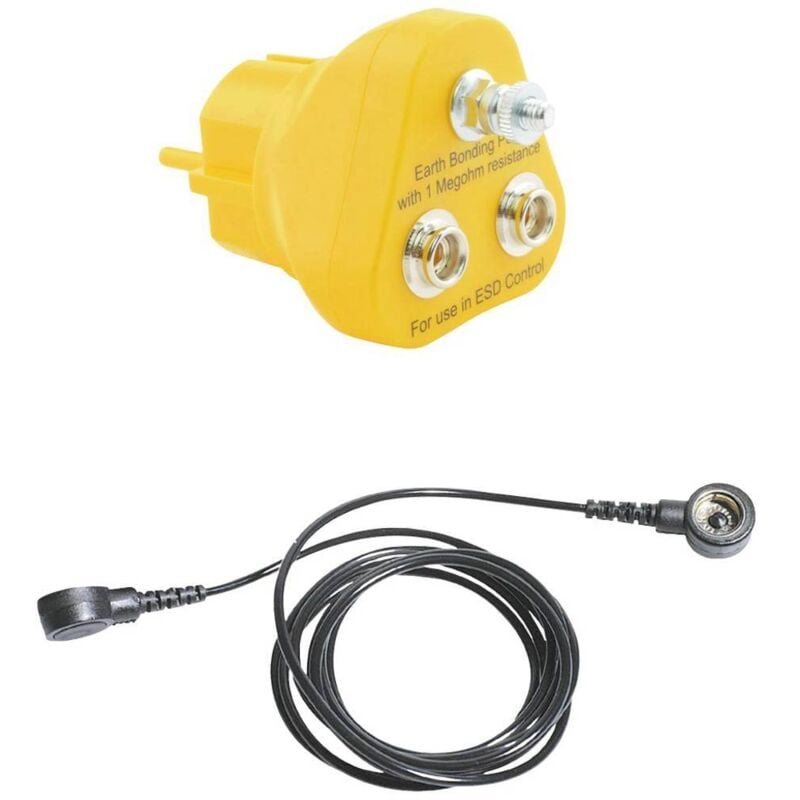 Câble de mise à la terre antistatique (esd) jaune, noir - Bernstein Tools For Electronics