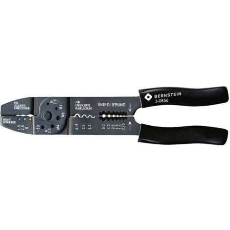 BERNSTEIN Tools for Electronics  3-0856 Crimpzange  Isolierte Kabelschuhe, Unisolierte Kabelschuhe 1