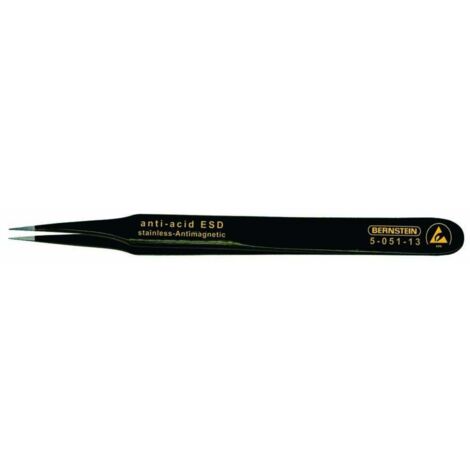 BERNSTEIN Tools for Electronics 5-051-13 Pinzetta SMD 2 SA-ESD Acuminate 120 mm