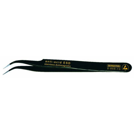Bernstein Tools for Electronics 5-055-13  SMD-Pinzette  7a SA-ESD Sichelspitze, Super-spitz 120 mm