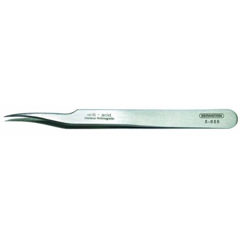 BERNSTEIN Tools for Electronics 5-056 Pince brucelle CMS 7 SA Super-pointue, courbée 120 mm
